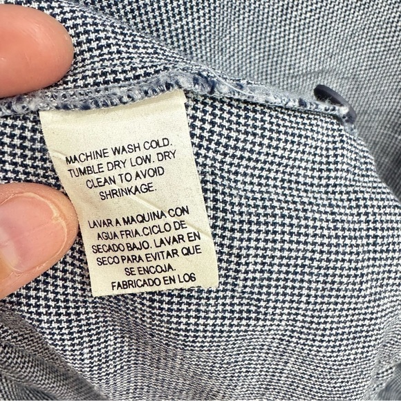 Eileen Fisher Vintage Linen Houndstooth Button Front sleeveless Shirt Dress Maxi - Picture 5 of 8